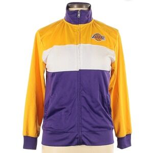 NBA Women's LA Lakers Track Jacket, Full-Zipped Pockets Lightweight Size L 10/12